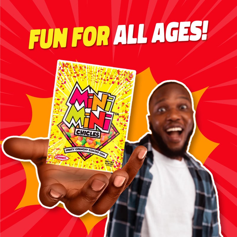 Gerrit's Mini-Mini Chicles - 20 Pack of 0.79oz Packets - Fruit Chiclets Gum Original Flavors - Juicy Fruit Gum Candy - Image 4